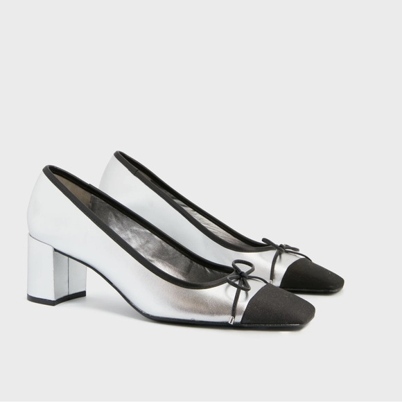 SCHUTZ Silver Arissa Block Casual Heels - Picture 3 of 7
